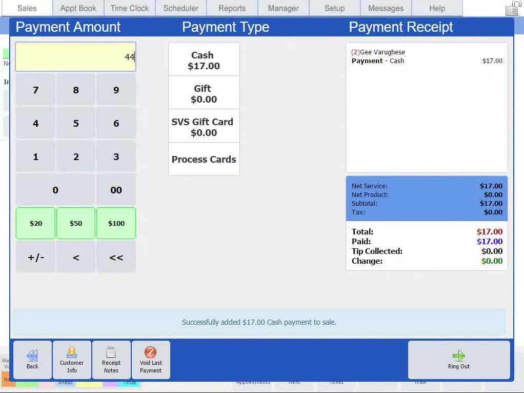 POS Prepay step 4 payment screen